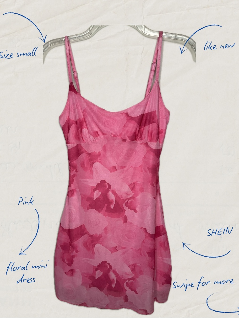 Summer pink mini dress